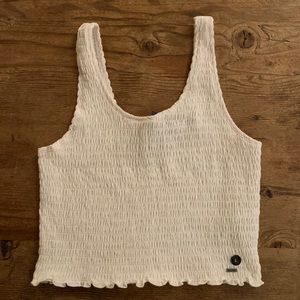 Hollister white textured tank